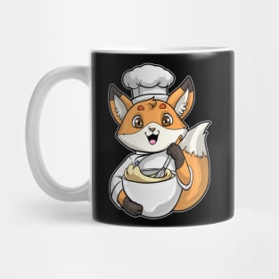 Fox as Baker with Bowl of Dough & Whisk Mug